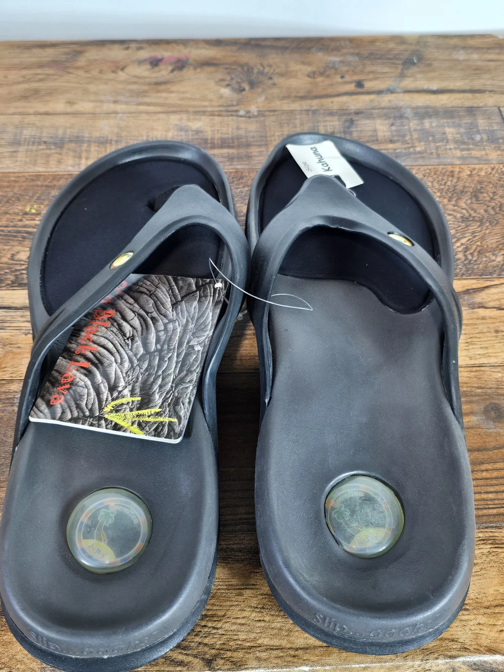 Black Men’s Flip Flop Sandals Classic Comfort Size 13